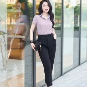 Quần âu baggy LUPERI cạp cách điệu tôn dáng