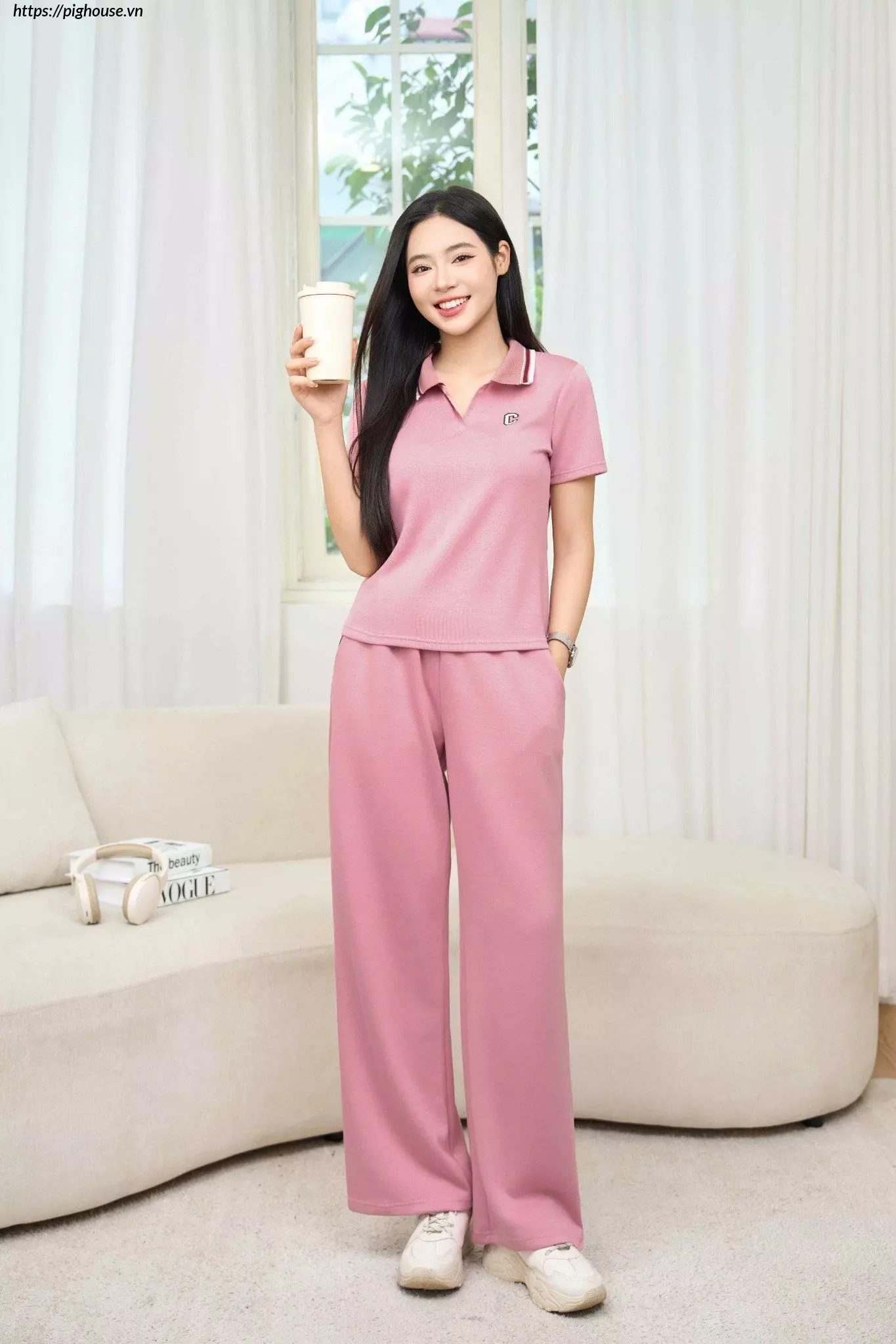 Bo cotton umi soi lanh co polo cardina