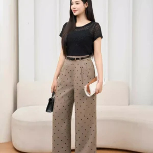 Quần Suông Nữ Chấm Bi Cardina Younger