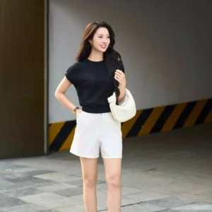 Áo Dệt Kim Cotton Tay Liền Cardina Thanh Lịch