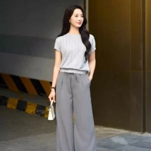 Áo Dệt Kim Cotton Tay Liền Cardina Thanh Lịch