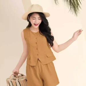 Set đũi gile quần đùi Cardina