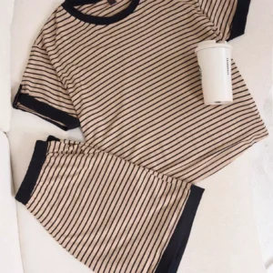 Đồ bộ mặc nhà cotton kẻ ngang Cardina