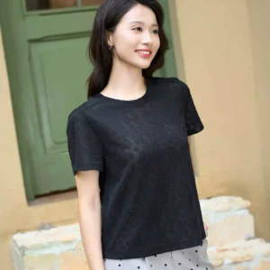 Áo Ren Cardina Younger Tay Ngắn Cổ Tròn