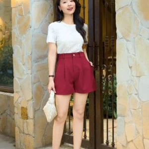 Áo Ren Cardina Younger Tay Ngắn Cổ Tròn