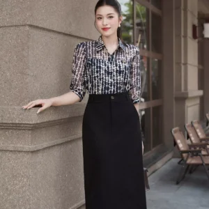 Áo sơ mi Bling cổ đức LF5SM48