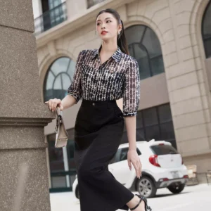 Áo sơ mi Bling cổ đức LF5SM48