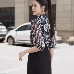 Áo sơ mi Bling cổ đức LF5SM48