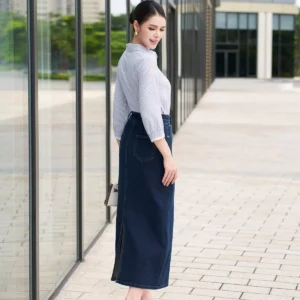 áo sơ mi kẻ cổ đức dáng suông