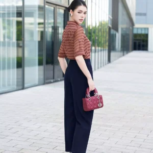 Quần suông nấm cạp cách điệu LUPERI