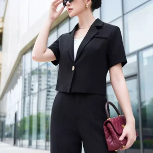 áo vest luperi tay ngắn phụ kiện lá