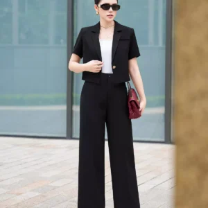 áo vest luperi tay ngắn phụ kiện lá