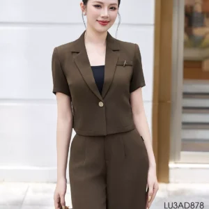 áo vest luperi tay ngắn phụ kiện lá