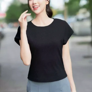 Áo Thun Tăm Nữ Cardina Cổ Tròn