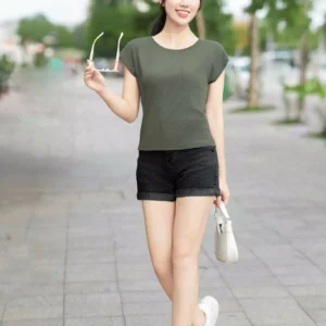 Áo Thun Tăm Nữ Cardina Cổ Tròn