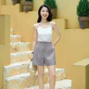 Quần Soóc Nữ Cardina Younger Vải Tuýt Si Kẻ