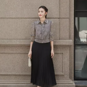 áo sơ mi cổ đức tay lỡ thanh lịch