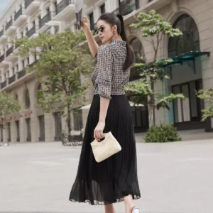 áo sơ mi cổ đức tay lỡ thanh lịch