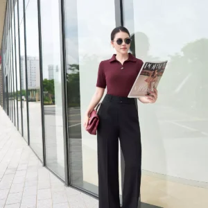 Quần suông cạp cách điệu LUPERI