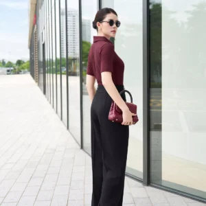 Quần suông cạp cách điệu LUPERI