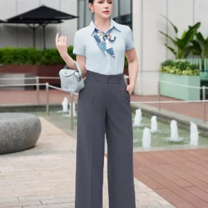 Quần suông cạp cách điệu LUPERI