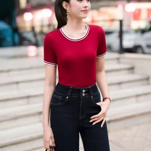 Áo phông LUPERI cổ tròn bo viền trẻ trung năng động