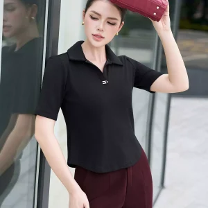 Áo Polo LUPERI LU5PL15 cổ trụ đính phụ kiện khỏe khoắn trẻ trung Cotton Flannel